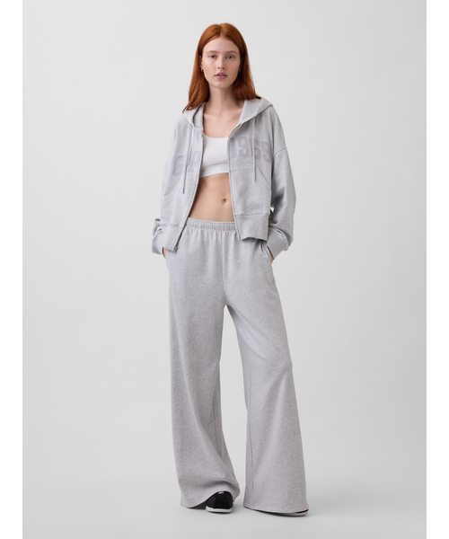 ワイドパンツ スウェットパンツ ジャージ フレンチテリー GAP1969ロゴ バギースウェットパンツ レディースの画像