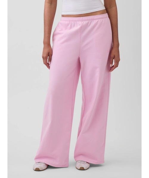 ワイドパンツ スウェットパンツ ジャージ フレンチテリー GAP1969ロゴ バギースウェットパンツ レディースの画像