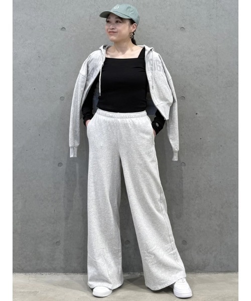 ワイドパンツ スウェットパンツ ジャージ フレンチテリー GAP1969ロゴ バギースウェットパンツ レディースの画像