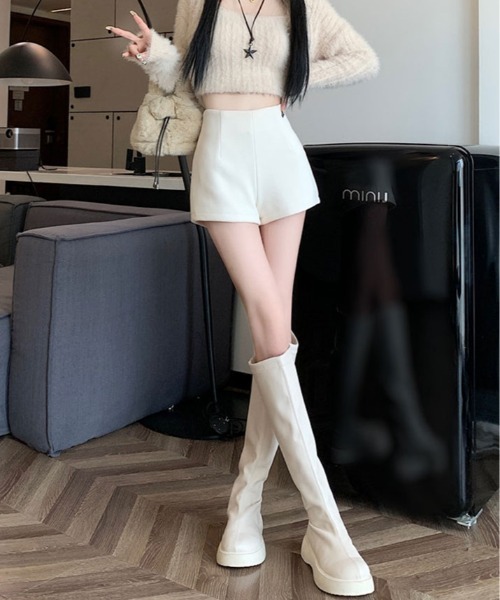 パンツ 裏起毛 ストレッチ ショートパンツ レディース : ZOZOTOWN