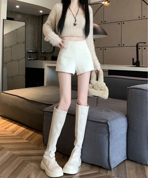 パンツ 裏起毛 ストレッチ ショートパンツ レディース : ZOZOTOWN