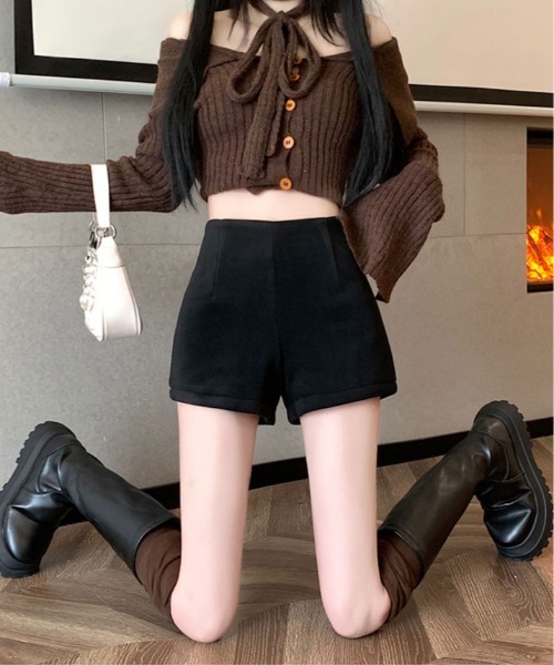 パンツ 裏起毛 ストレッチ ショートパンツ レディース : ZOZOTOWN