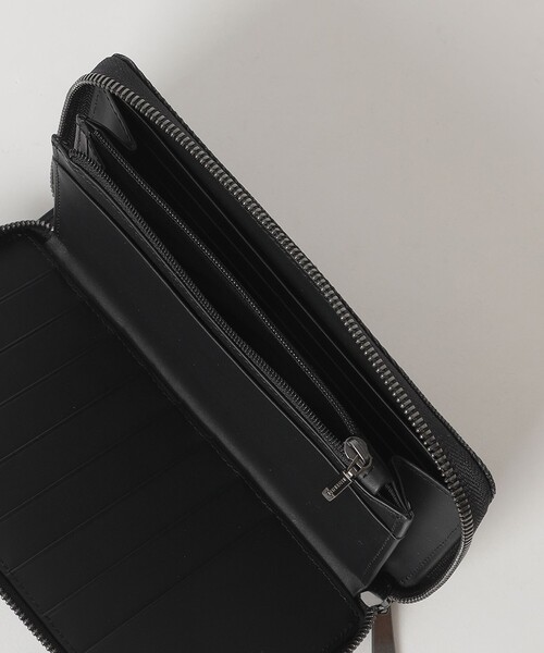 長財布 財布 カルゼシャドークレストブリッジチェックラウンドジップウォレット メンズの画像