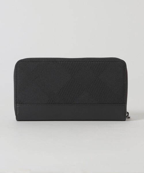 長財布 財布 カルゼシャドークレストブリッジチェックラウンドジップウォレット メンズの画像