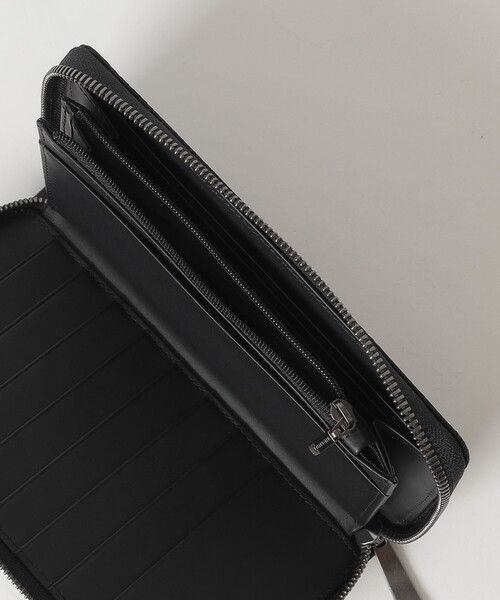 長財布 財布 カルゼシャドークレストブリッジチェックラウンドジップウォレット メンズの画像