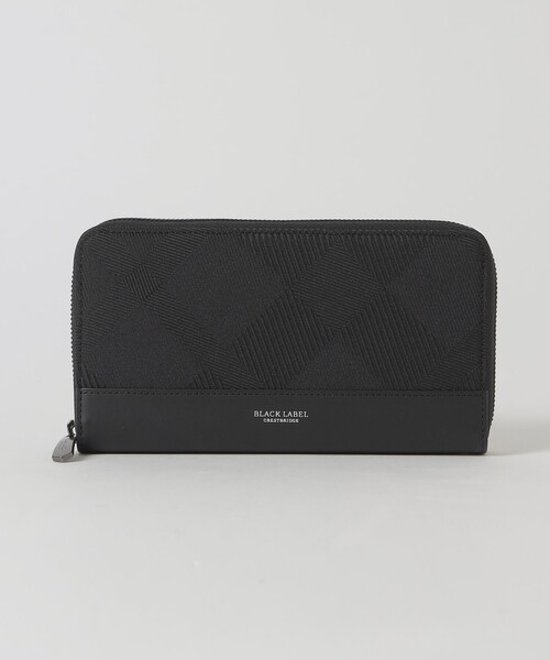 長財布 財布 カルゼシャドークレストブリッジチェックラウンドジップウォレット メンズの画像