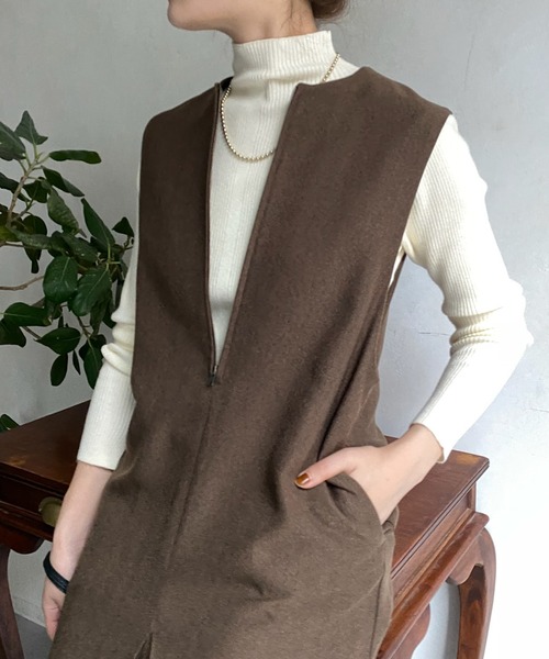 「DouDou」 サロペットスカート FREE ブラック レディース_画像5