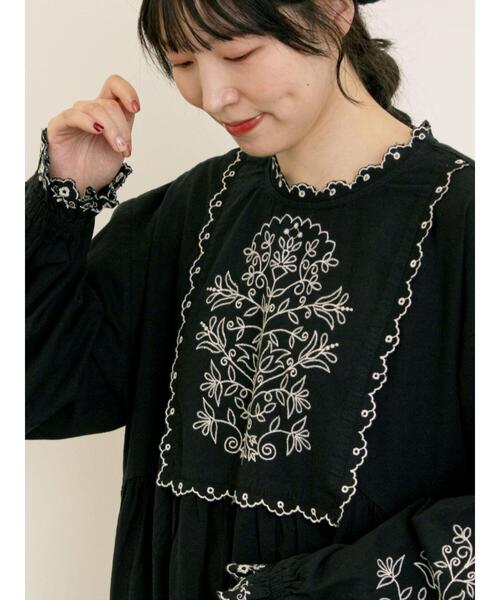 Samansa Mos2（サマンサモスモス） 長袖ワンピース M レッド