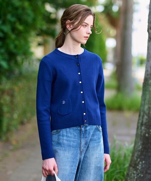 「DRESSTERIOR」 カーディガン 38 ブルーグリーン レディース_画像5