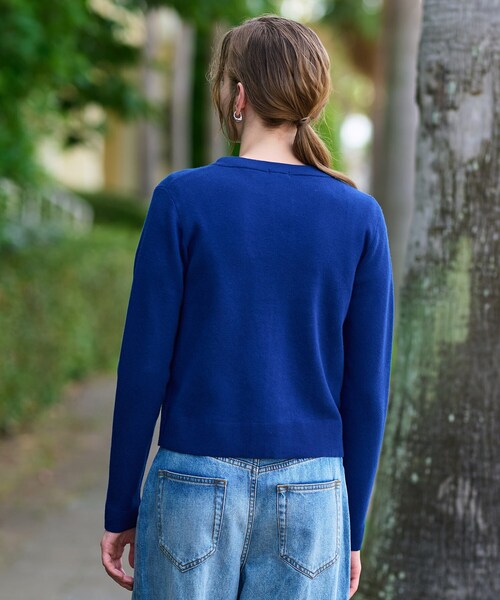 「DRESSTERIOR」 カーディガン 38 ブルーグリーン レディース_画像7