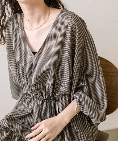 「mystic」 長袖ワンピース 0 アイボリー レディース_画像7