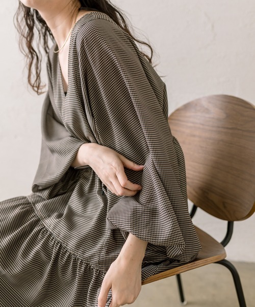 「mystic」 長袖ワンピース 0 アイボリー レディース_画像8