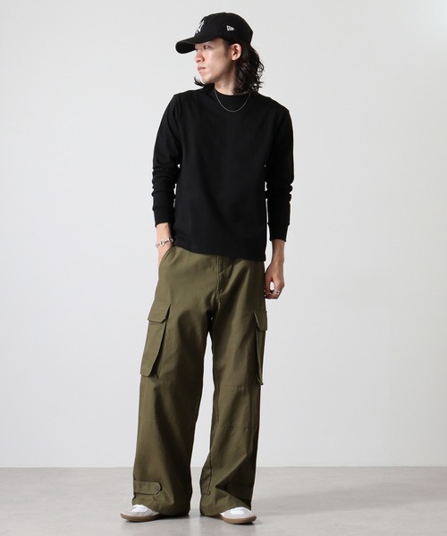 「CROSS & STITCH」 長袖Tシャツ S ナチュラル メンズ_画像4
