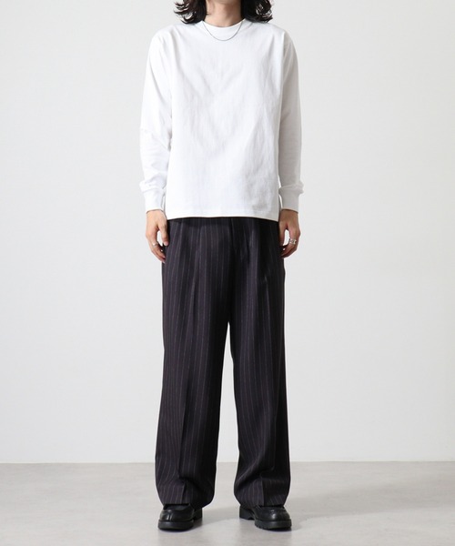 「CROSS & STITCH」 長袖Tシャツ S ナチュラル メンズ_画像9