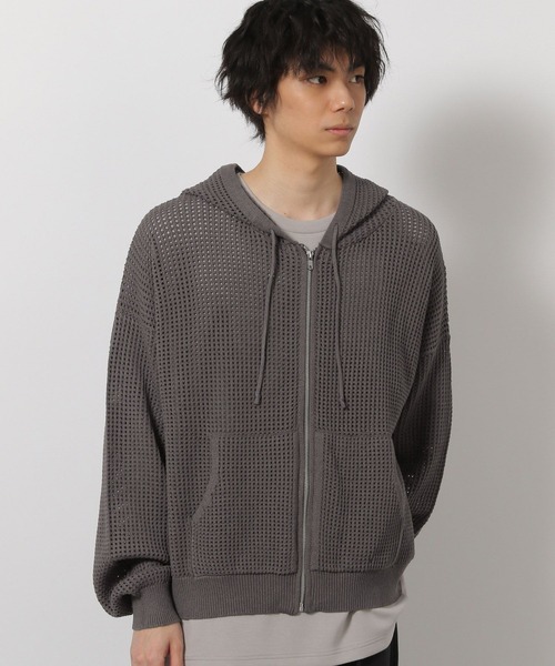 LAKOLE（ラコレ） パーカー ニットメッシュZIPパーカー / 654120