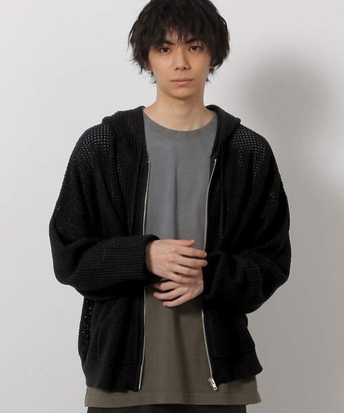 LAKOLE（ラコレ） パーカー ニットメッシュZIPパーカー / 654120
