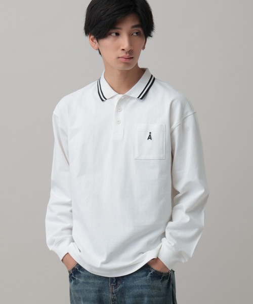 ALAND ポロシャツ ポロ 「UNISEX」ALAND／Aロゴカノコポロロング