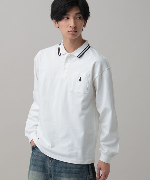 ALAND ポロシャツ ポロ 「UNISEX」ALAND／Aロゴカノコポロロング