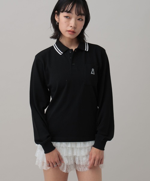 ALAND ポロシャツ ポロ 「UNISEX」ALAND／Aロゴカノコポロロング
