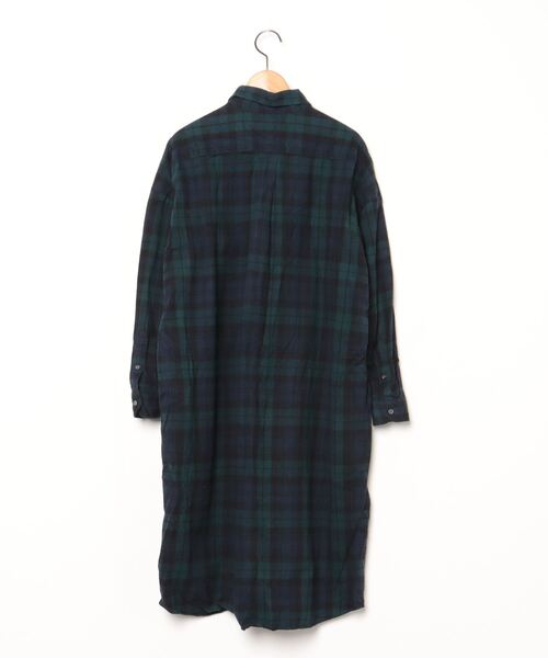 「GYMPHLEX」 シャツワンピース 14 ネイビー レディース_画像2