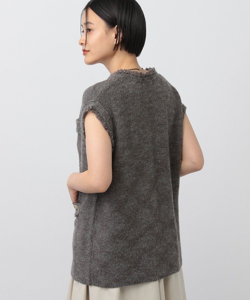 「A part by」 ニットベスト FREE チャコールグレー レディース_画像7