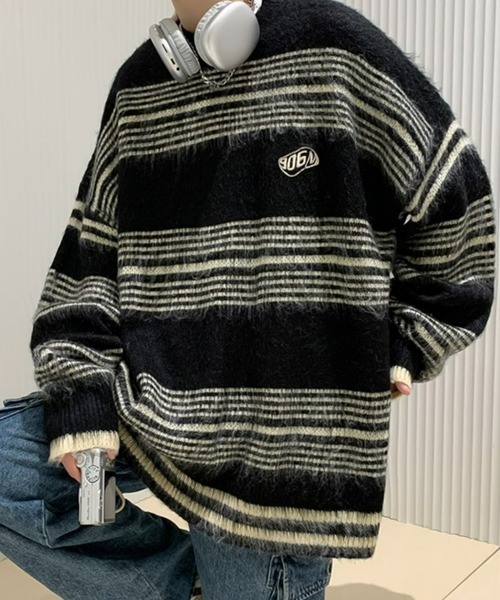 「Anchor Smith」 長袖ニット M ブラック メンズ_画像5