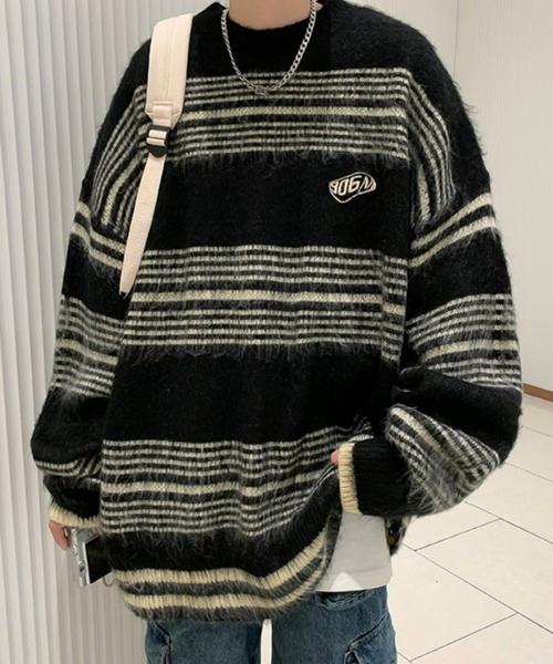 「Anchor Smith」 長袖ニット M ブラック メンズ_画像7