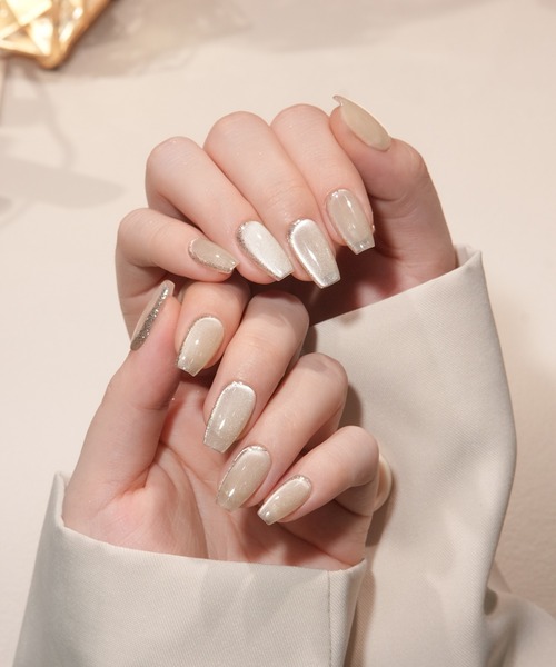 Anail ネイルチップ ネイルシール 水光ネイルシアーピンクチーク