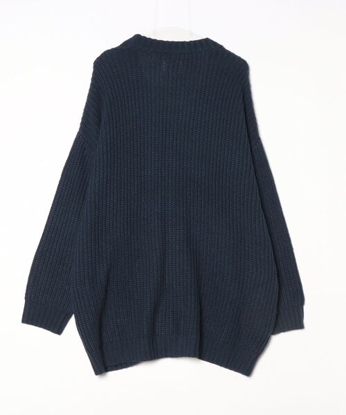 「EMMA CLOTHES」 ニットカーディガン M ネイビー メンズ_画像2