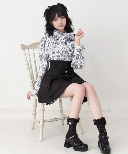 DearMyLove スカート レースアップリボンプリーツスカート : ZOZOTOWN