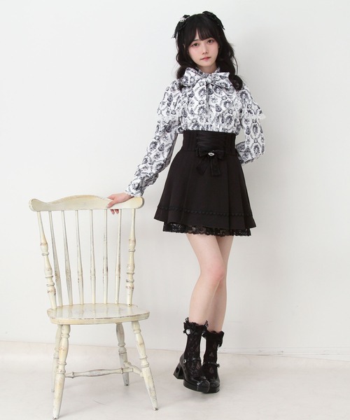 DearMyLove スカート レースアップリボンプリーツスカート : ZOZOTOWN