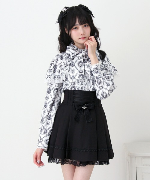 DearMyLove スカート レースアップリボンプリーツスカート : ZOZOTOWN