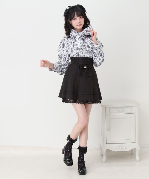 DearMyLove スカート レースアップリボンプリーツスカート : ZOZOTOWN