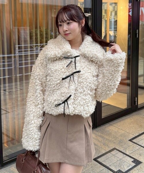 「continuer de NICE CLAUP」 「APPORTE PAR LES MARCHES」ジャケット MEDIUM アイボリー レディース_画像6