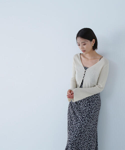 「NATURAL BEAUTY BASIC」 コンビワンピース MEDIUM ブラック系その他 レディースの画像