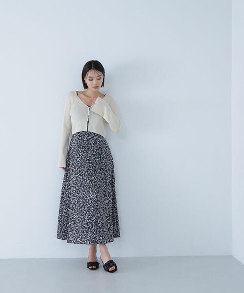 「NATURAL BEAUTY BASIC」 コンビワンピース MEDIUM ブラック系その他 レディースの画像