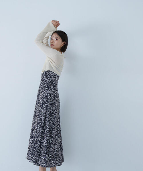 「NATURAL BEAUTY BASIC」 コンビワンピース MEDIUM ブラック系その他 レディースの画像