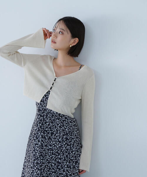 「NATURAL BEAUTY BASIC」 コンビワンピース MEDIUM ブラック系その他 レディースの画像
