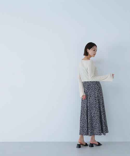 「NATURAL BEAUTY BASIC」 コンビワンピース MEDIUM ブラック系その他 レディースの画像
