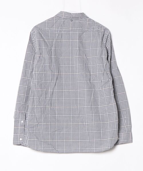 「STILL BY HAND」 チェック柄長袖シャツ 48 グレー メンズ_画像2