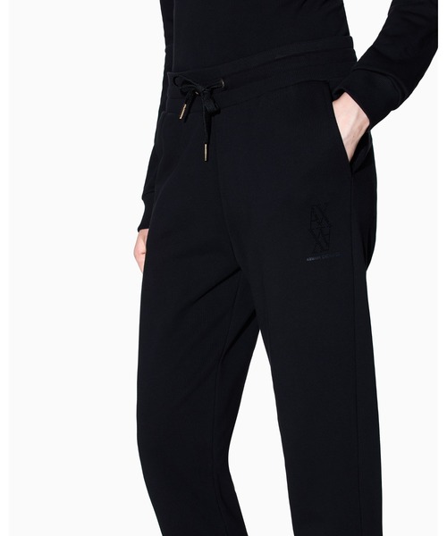「ARMANI EXCHANGE」 スウェットパンツ MEDIUM ブラック レディース