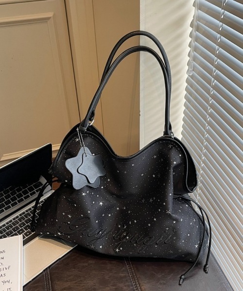 トートバッグ 星柄ラメプリントトートバック レディース : ZOZOTOWN
