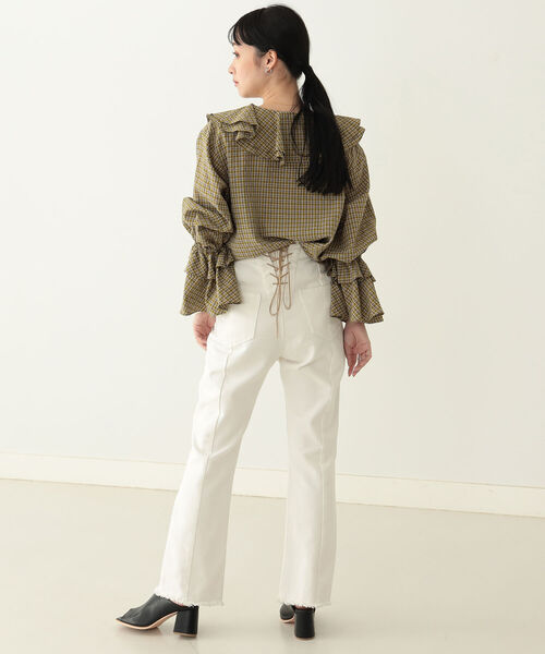 「BeAMS DOT」 デニムパンツ MEDIUM ブルー レディース_画像2