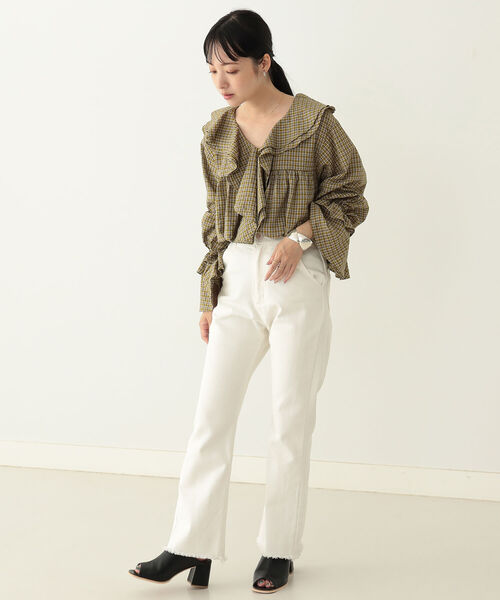 「BeAMS DOT」 デニムパンツ MEDIUM ブルー レディース_画像7