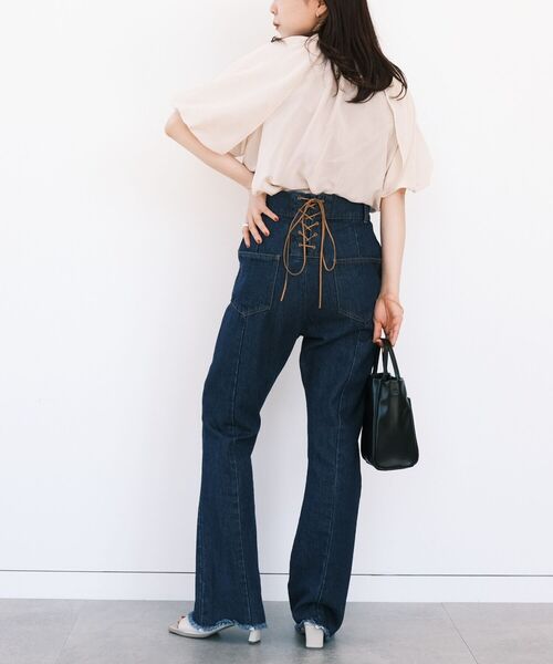 「BeAMS DOT」 デニムパンツ MEDIUM ブルー レディース_画像9