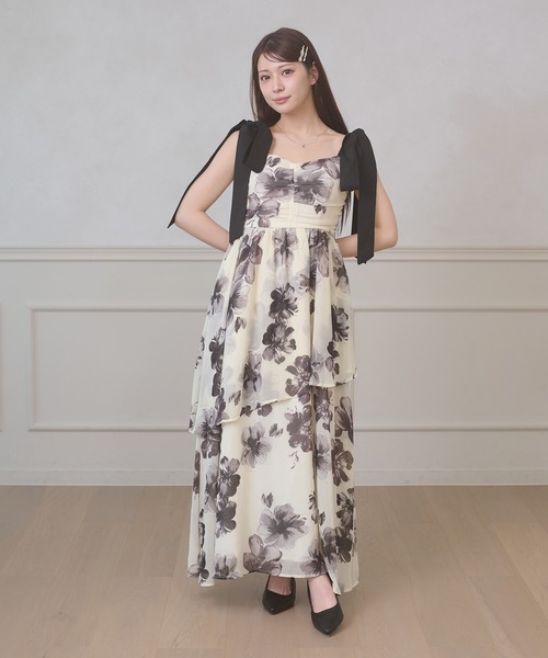 Ambre Neige（アンブルネージュ） ワンピース 夏 flower shoulder 