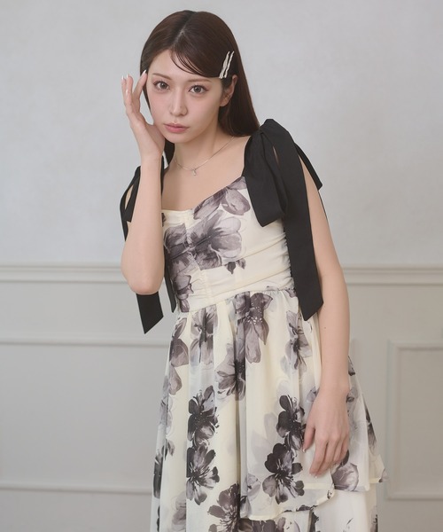 Ambre Neige（アンブルネージュ） ワンピース 夏 flower shoulder 