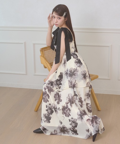 Ambre Neige（アンブルネージュ） ワンピース 夏 flower shoulder 