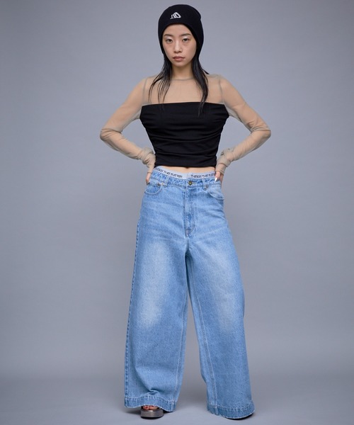 「THINGS THAT MATTER」 デニムパンツ 1 ブルー レディース_画像3
