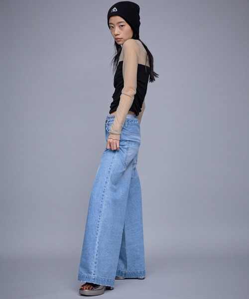 「THINGS THAT MATTER」 デニムパンツ 1 ブルー レディース_画像5